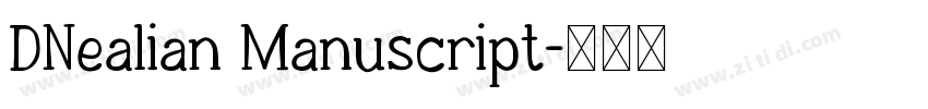 DNealian Manuscript字体转换